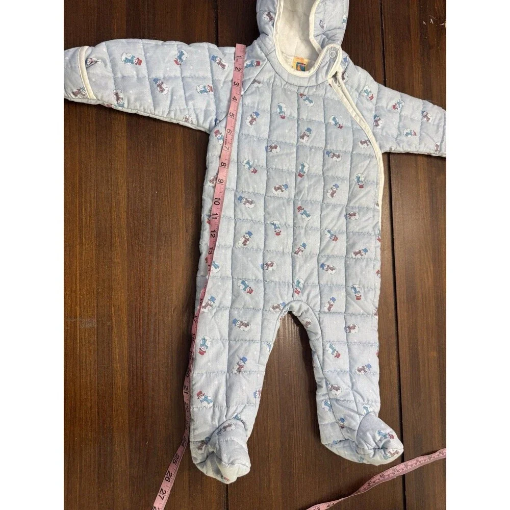 Vintage Carter's Baby Quilted Snow Suit 21-26 LBS Snowman